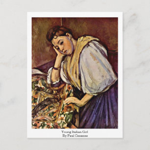 Young Italian Girl By Paul Cezanne Postcard