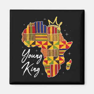Young King Art African Print Kente Cloth Mens Boys Magnet