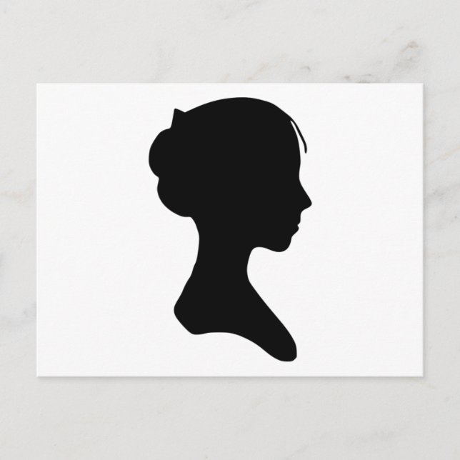 Young Lady Silhouette Postcard (Front)