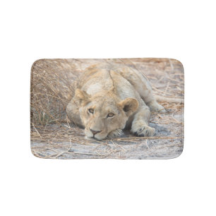 Young lion bath mat