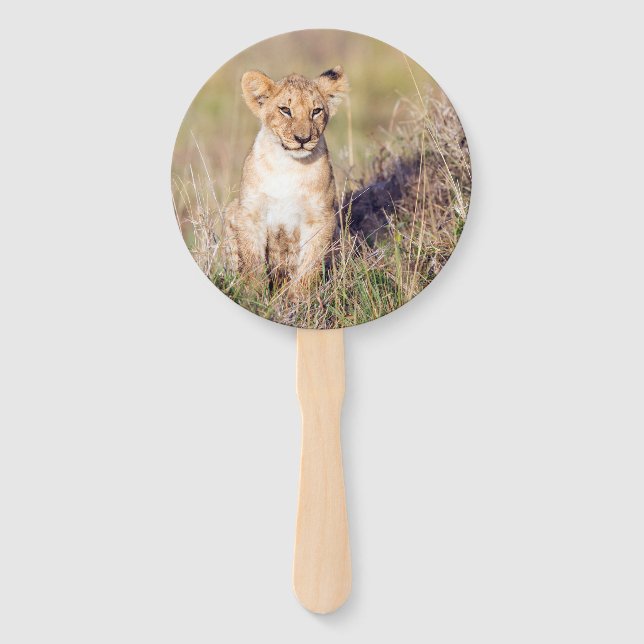 Young lion hand fan (Back)