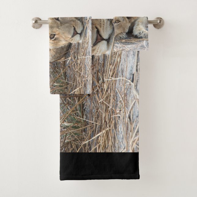 Young lions bath towel set (Insitu)