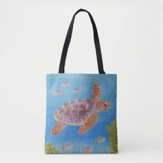 Young Loggerhead Sea Turtle Tote Bag