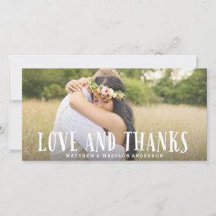 Young Love   Wedding Thank You Photo Card