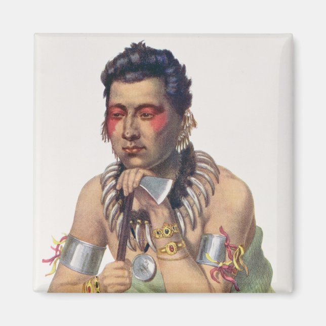 Young Ma-Has-Ka, Chief of the Iowas Magnet (Front)