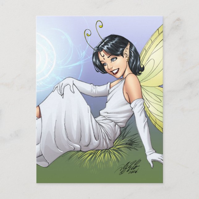 Young Magical Elf Fairy by Al Rio Postcard (Front)