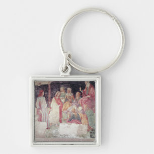 Young Man Greeted by Seven Liberal Arts Key Ring