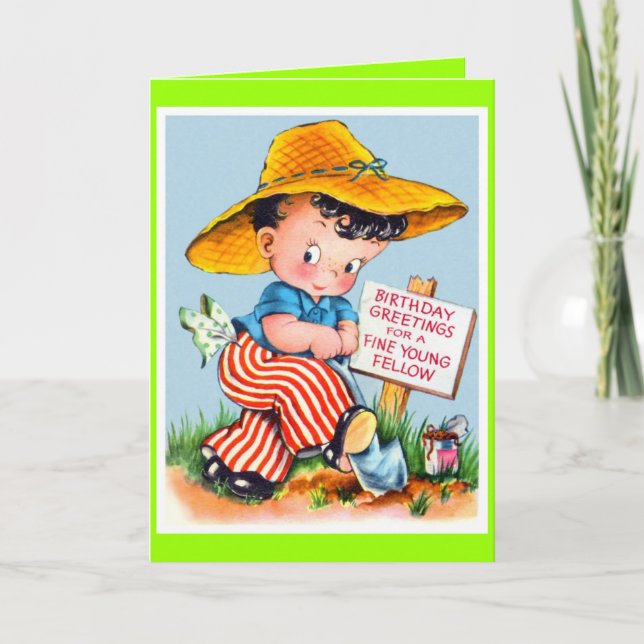 Young man greeting card! card (Front)