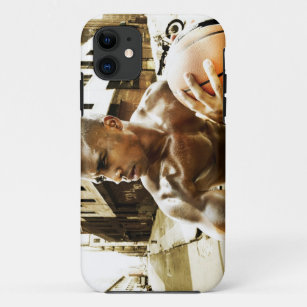 Young man holding basketball Case-Mate iPhone case