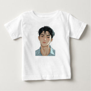 Young man in a soft baby T-Shirt