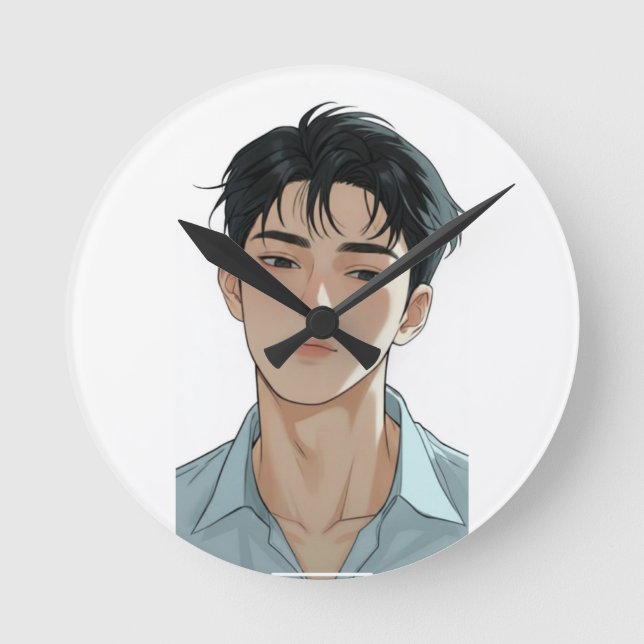Young man in a soft round clock (Front)