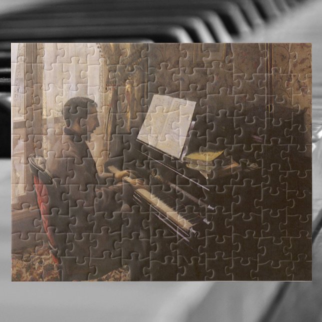 Young Man Playing the Piano by Gustave Caillebotte Jigsaw Puzzle (Creator Uploaded)