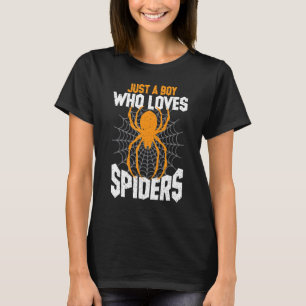 Young Man Spider Owner Just A Boy Who Loves Spider T-Shirt