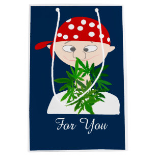 Young Man with Weed Bouquet Personalised Medium Gift Bag