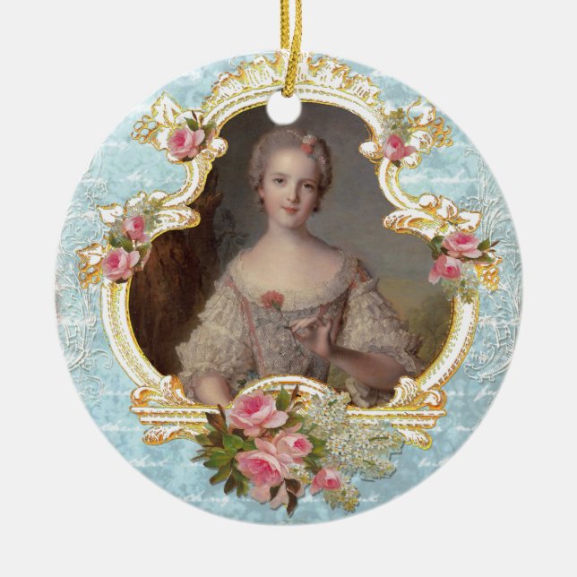 Young Marie Antoinette Christmas Ornament (Front)