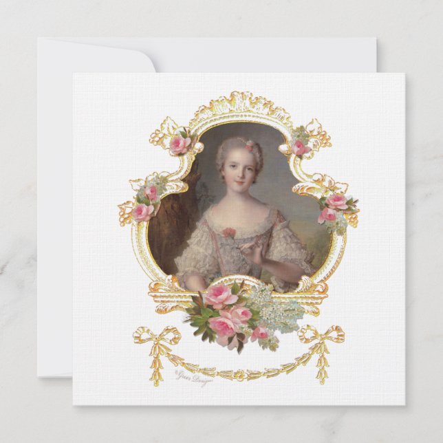 Young Marie Antoinette Invitation Cards (Front)
