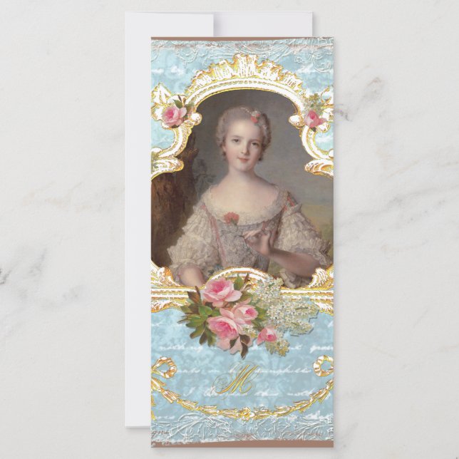 Young Marie Antoinette n Roses Rack Card (Front)