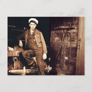 Young Mechanic Vintage Photo Postcard