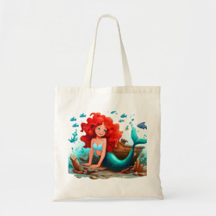 Young mermaid tote bag