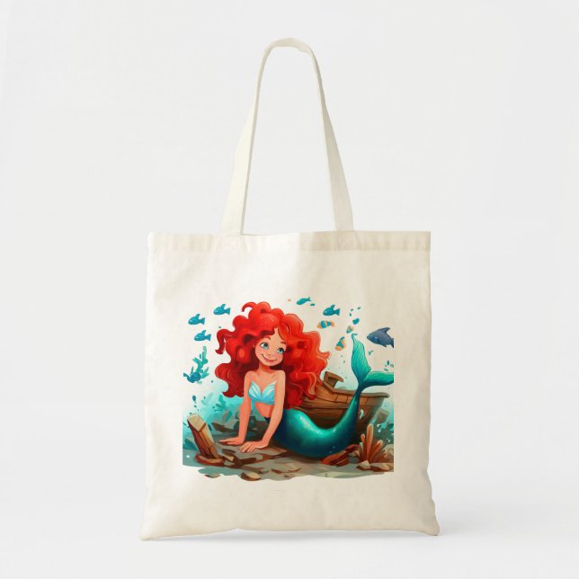 Young mermaid tote bag (Front)