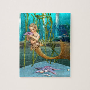 Young Mermaid Underwater Fantasy for Kids Jigsaw Puzzle