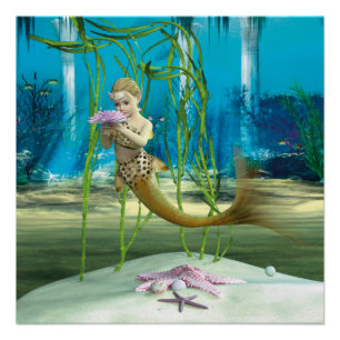 Young Mermaid Underwater Fantasy for Kids Poster