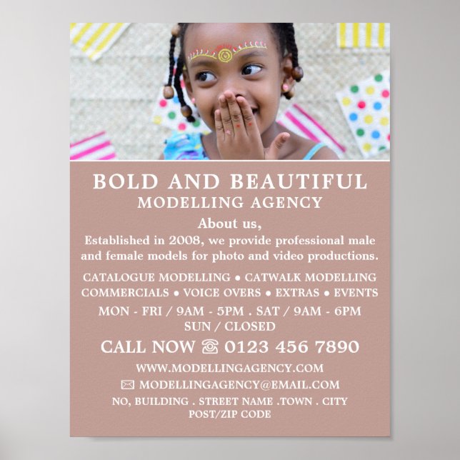 Young Model, Modeling Agency, Model Agent Poster (Front)