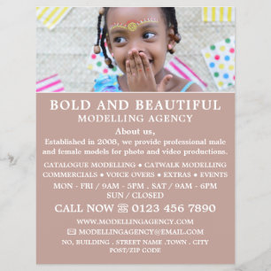 Young Model, Modelling Agency, Model Agent Flyer