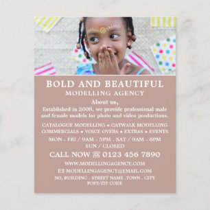 Young Model, Modelling Agency, Model Agent Flyer