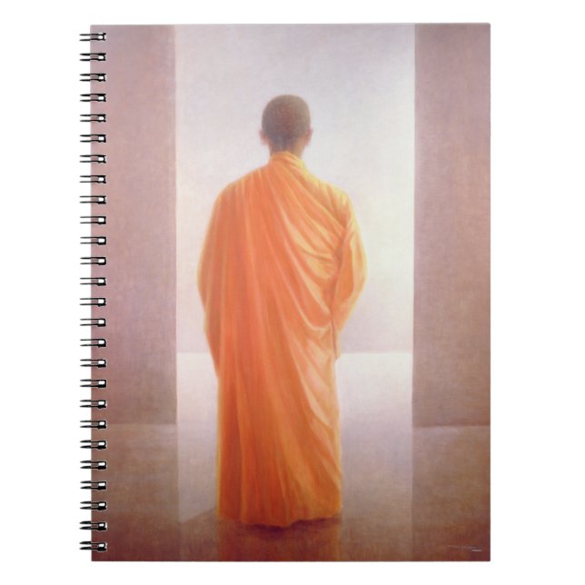 Young Monk back view Vietnam Spiral Notebook (Front)