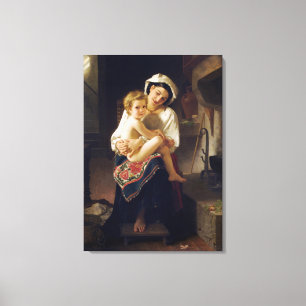 Young Mother Gazing At Her Child Canvas Print