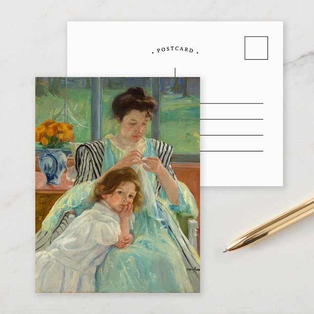 Young Mother Sewing | Mary Cassatt Postcard (Creator Uploaded)