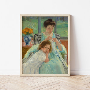 Young Mother Sewing Mary Cassatt Poster