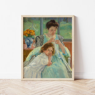 Young Mother Sewing   Mary Cassatt Poster
