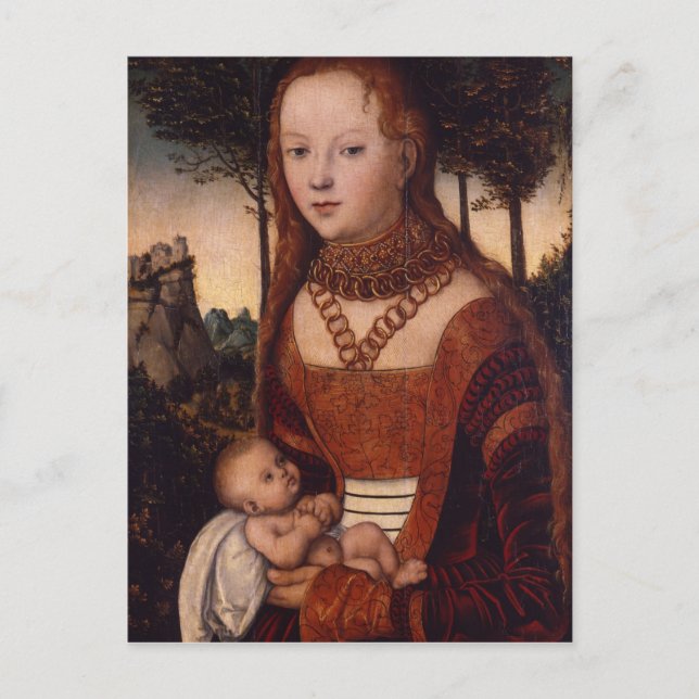Young mother with child postcard (Front)