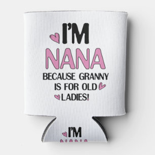 Young Nana Graphic Nana Clipart Design Grandma Art Can Cooler