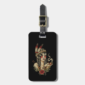 Young native American woman Luggage Tag