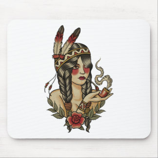 Young native American woman Mouse Pad