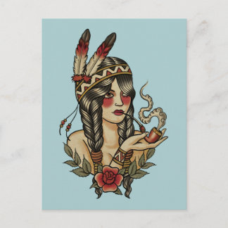Young native American woman Postcard
