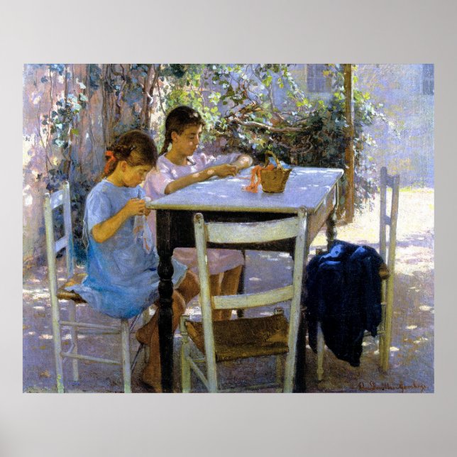 Young Needle Workers Elin Danielson-Gambogi 1915 Poster (Front)