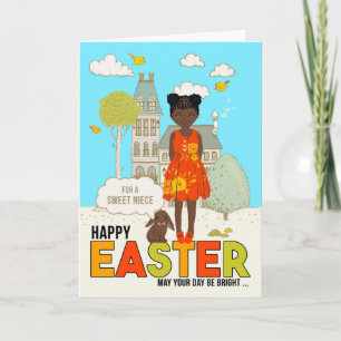 Young Niece African American Girl Easter Card