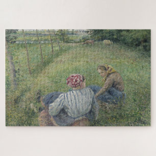 Young Peasant Girls Resting in the Fields Pontoise Jigsaw Puzzle