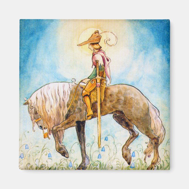 Young Prince on a Horse Magnet (Front)
