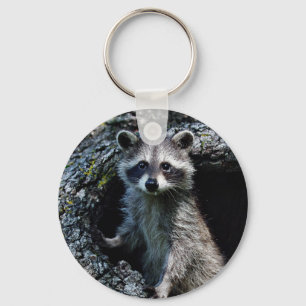 Young Racoon Key Ring