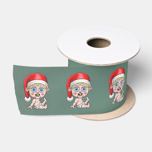 Young Santa Claus Satin Ribbon (Spool)
