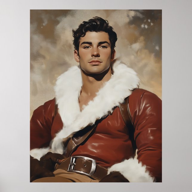 Young Santa - Dashing Portrait of Christmas past Poster (Front)