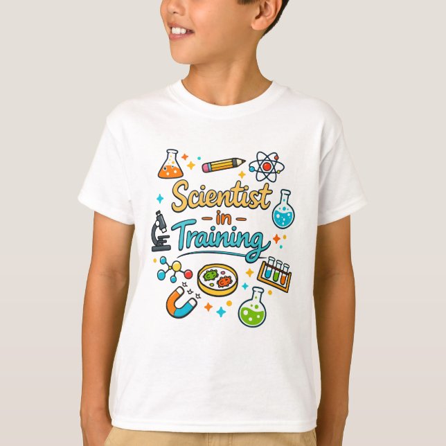 Young Scientist in Training Invitation T-Shirt (Front)
