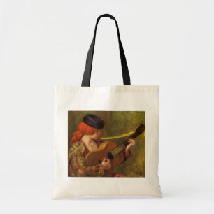 Young Spanish Woman with a Guitar by Pierre Renoir Tote Bag