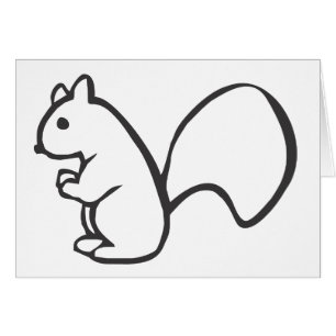 Young Squirrel in Black and White Sketch
