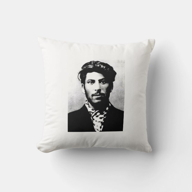 Young Stalin Throw Pillow (Front)